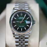 Rolex Datejust 36 Green Ombre - 126234 - LC100 07/2026 - Neu und Ungetragen - Full Set