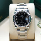 Rolex Datejust 36 Schwarz Dia - 126234 - LC100 08/2026 - Neu und Ungetragen - Erstkaufrechnung - Full Set