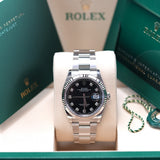 Rolex Datejust 36 Schwarz Dia - 126234 - LC100 08/2026 - Neu und Ungetragen - Erstkaufrechnung - Full Set