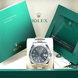Rolex Datejust 41 Rhodium - 126334 - LC100 08/2026- Neu und Ungetragen - Erstkaufrechnung - Full Set