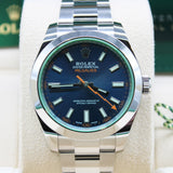 Rolex Datejust Milgauss Blue - 116400GV - LC100 02/2025 - New and unworn - Full Set - First purchase invoice - Discontinued