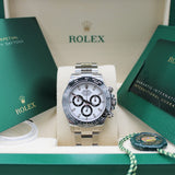 Rolex Daytona Panda - 116500LN - LC100 2023 - Neu und Ungetragen, fast vollverklebt - Full Set - Discontinued