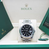 Rolex Datejust 41 Schwarz - 126334 - LC100 01/2026 - Neu und Ungetragen - Full Set