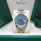 Rolex Datejust 41 Mint green - 126334 - LC100 10/2023 - Like New - Full Set