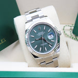 Rolex Datejust 41 Mint green - 126334 - LC100 10/2023 - Like New - Full Set