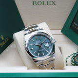 Rolex Datejust 41 Mintgrün - 126300 - LC100 09/2026 - Neu und Ungetragen - Full Set