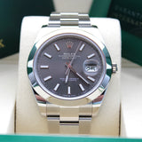 Rolex Datejust 41 Rhodium - 126300 - LC100 03/2026 - Neu und Ungetragen - Full Set
