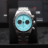 Tudor Black Bay Chrono Turquoise (Flamingo) 79360N - LC100 09/2026 - New and Unworn - Full Set