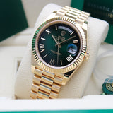 Rolex Day Date Yellow Gold Green Ombre - 228238 - 04/2025 - Mint and unworn - Full Set