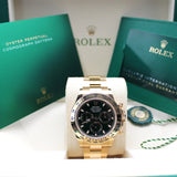 Rolex Daytona Gelbgold Grün "John Mayer" - 116508 - LC100 02/2022 - Neu/Ungetragen - Tresoruhr - Erstkaufrechnung - Full Set