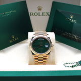 Rolex Day Date Yellow Gold Money Green - 228238 - 11/2024 -  New and Unworn - Full Set