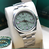 Rolex Oyster Perpetual 41 Pistazie - 134300 - LC100 08/2025 - Neu und Ungetragen - Full Set