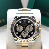 Rolex Daytona Steel Gold Black Diamond - 126503 - 09/2025 LC100 - New and unworn - First purchase invoice - Full Set