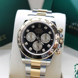 Rolex Daytona Steel Gold Black Diamond - 126503 - 09/2025 LC100 - New and unworn - First purchase invoice - Full Set