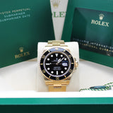 Rolex Submariner Date Yellow Gold Black - 126618LN - LC100 05/2022 - New and unworn - First purchase invoice - Full Set
