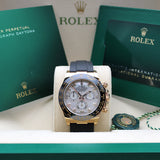 Rolex Daytona Oysterflex Gelgbold MOP White - 116518LN - LC100 06/2020 - New and unworn - Full Set