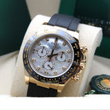 Rolex Daytona Oysterflex Gelgbold MOP White - 116518LN - LC100 06/2020 - New and unworn - Full Set