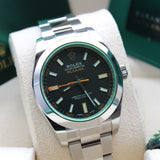 Rolex Datejust Milgauss Schwarz - 116400GV - 01/2024 - Neu und Fast Vollverklebt - Full Set - Discontinued