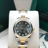 Rolex Datejust 31 Steel Gold Olive Diamond - 278243 - 09/2025 - New and unworn - 19% VAT - Full Set