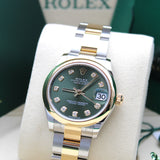 Rolex Datejust 31 Steel Gold Olive Diamond - 278243 - 09/2025 - New and unworn - 19% VAT - Full Set