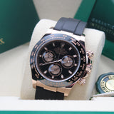 Rolex Daytona Oysterflex Everose Schwarz - 116515LN - LC100 06/2023 - Neu und Ungetragen - Full Set