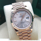 Rolex Day Date Everose Sundust Baguette - 228235 - 12/2024 - New and unworn - Full Set