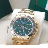 Rolex Daytona Yellow Gold Green "John Mayer" - 116508 - LC170 02/2017 - Mint - Full Set
