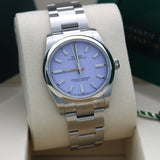 Rolex Oyster Perpetual 34 Lavender - 124200 - LC100 04/2026 - New and unworn - Full Set - 19% VAT