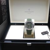 Patek Philippe Aquanaut White Gold Green - 5168g-010 - 03/2026 Germany - New and unworn - Full Set